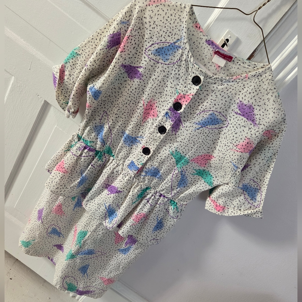 Colorful Button-Down Dress